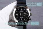 Lower Price Clone Panerai Submersible Silver Bezel Black Rubber Strap Watch 45mm